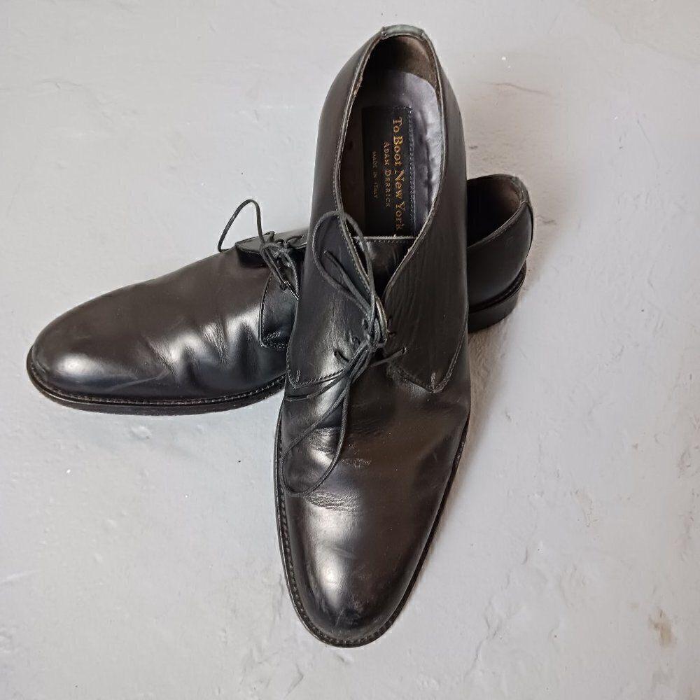 To Boot NY Adam Derrick Black Leather Lace Up Oxford Men's size 11